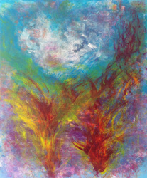 Flammes jumelles (54 x 66 cm)